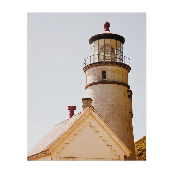Heceta Head Lighthouse - Florence Oregon Photography Lighthouse Coastal Architecture Vintage Seaside Nautical Ocean Unframed Wall Art Print 18 x 24 inches