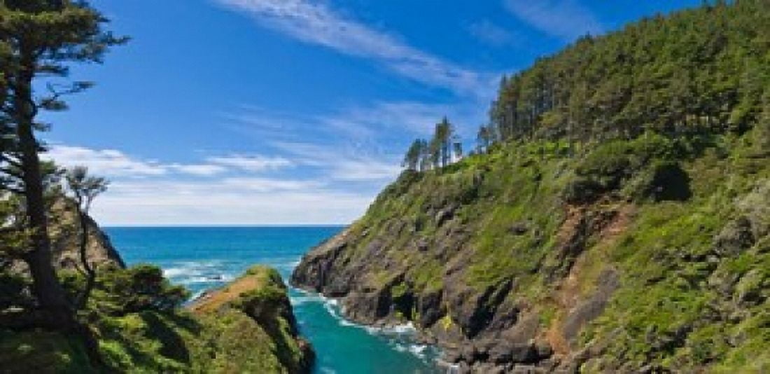Heceta Head Lighthouse Oregon Canvas Art - Panoramic Images (25 x 12)