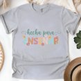 thumbnail image 1 of Hecha Para Enseñar T-Shirt, Spanish Teacher Shirt for Women, Floral Graphic Tee, Sport Grey, Size 2XL, 1 of 6