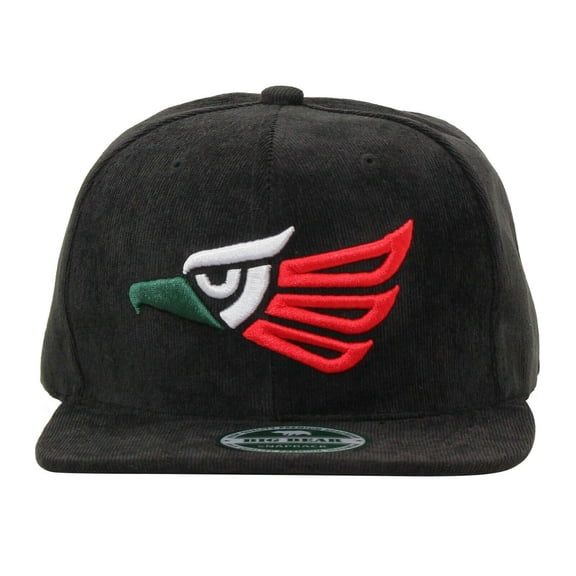 Hecho En Mexico Baseball Cap Eagle Mexican Aguila Embroidered Snapback Flat Bill (7fc59_Black)