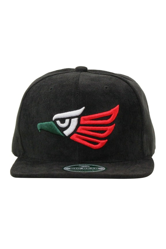 Hecho En Mexico Baseball Cap Eagle Mexican Aguila Embroidered Snapback Flat Bill (7fc59_Black)
