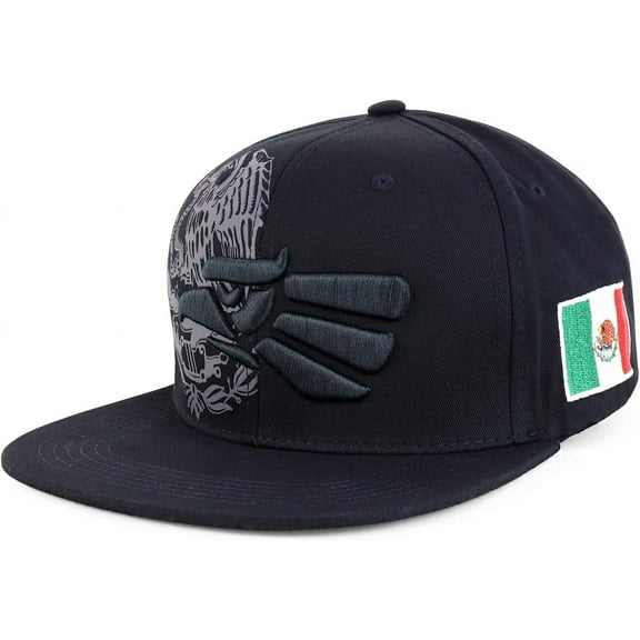 Hecho En Mexico Eagle 3D Embroidered Flat Bill Snapback Cap