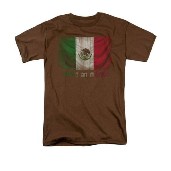 Hecho En Mexico Mexican Flag Adult T-Shirt Tee
