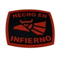 thumbnail image 1 of Hecho en Infierno Mexican Belt Buckle Eagle Cowboy Vaquero Made Hell Red Finish, 1 of 2