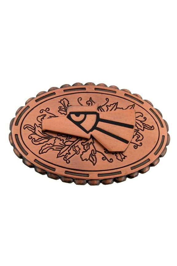 Hecho en Mexico Belt Buckle Copper Metal Eagle Logo Men Cowboy Vaquero Mexican