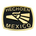 thumbnail image 1 of Hecho en Mexico Belt Buckle Mexican Eagle Gold Finished Vaquero Western Rodeo, 1 of 2
