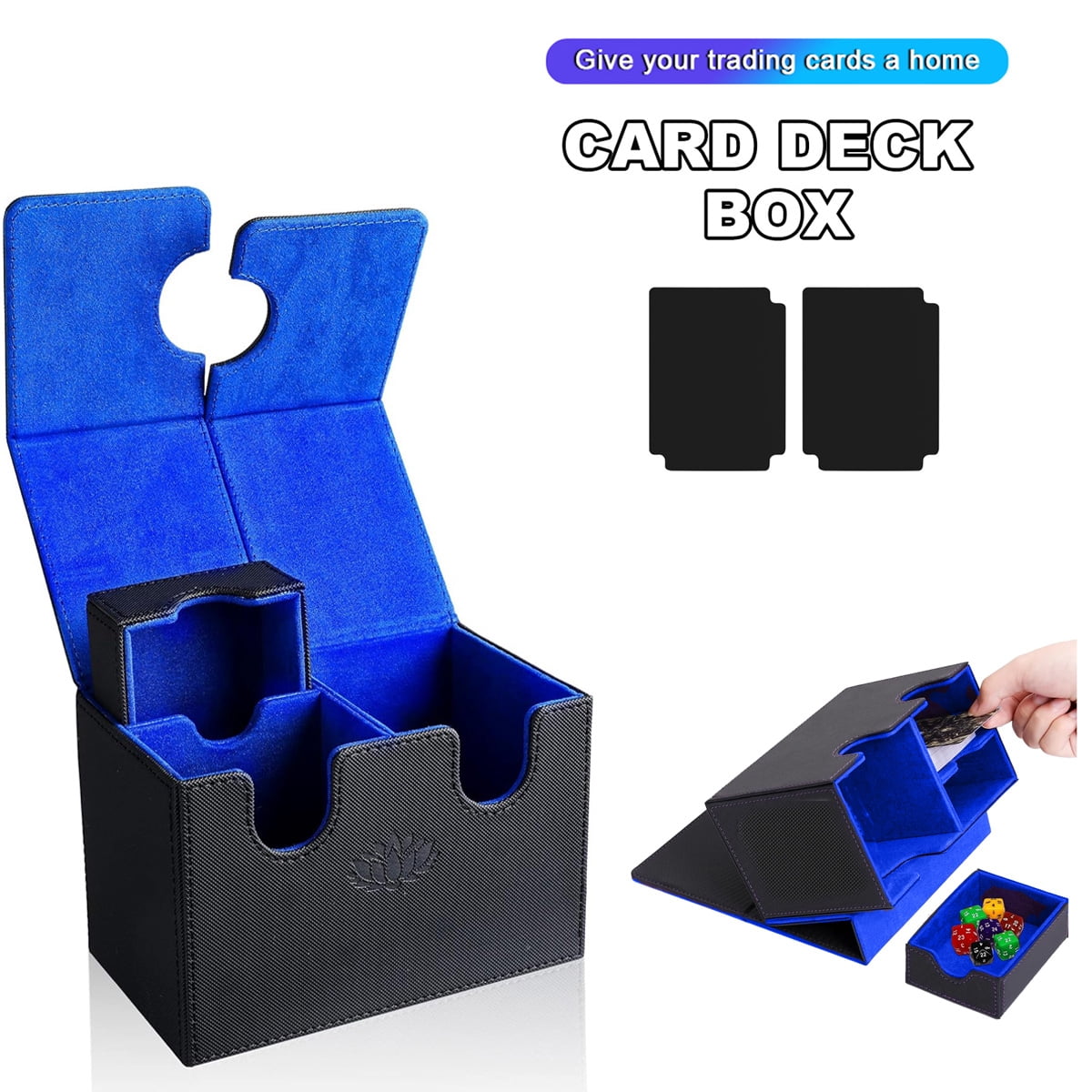 Commander Deck Box For MTG - 6-Deck Modular Card Storage Case With Dice Tray, Holds 600+ Double-Sleeved Cards