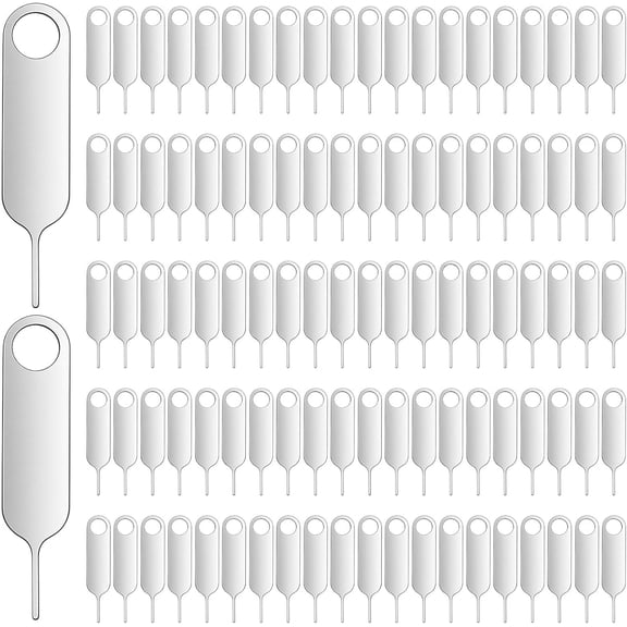 Hecila 100PCS SIM Card Removal Tool Set Universal Sim Tray Key Ejectors Pins Waterproof Sim/SD Cards Pin Opening Ejector fits Rings Multi-Functional SD