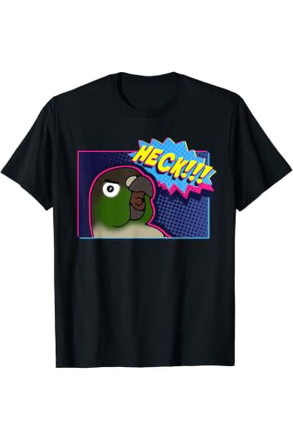Heck! Green Cheeked Conure Comic Cartoon Parrot Owner T-Shirt