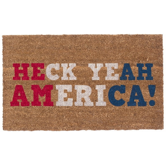 Heck Yeah America Design Coco Doormats by Coco Mats N More - 18" x 30" x 1 Inch Thick