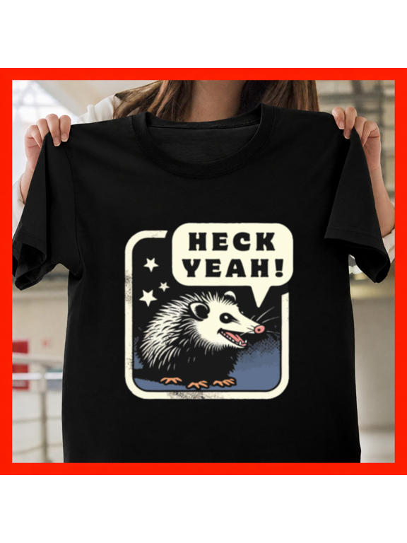 Heck Yeah Funny Enthusiastic Positive Energy Bold Lettering Unisex T-Shirt, up to size 5XL