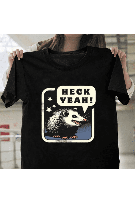 Heck Yeah Positive Affirmation Excitement Typographic Graphic Art Unisex T-Shirt, up to size 3XL.