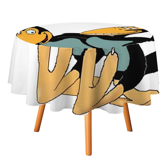 The Heckle and Jeckle Show-Theme Round tablecloth has an iconic print, fits most tables, and is easy to care for perfect gifts for fans friends and family.diameter60''(152cm)