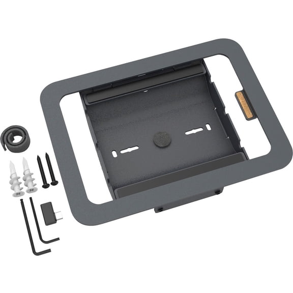 Heckler Design Wall Mount for iPad mini (6th Generation), Gang Box, Mounting Box, Power Adapter, Network Adapter - Black Gray - Powder Coated Steel, Powder Coated Aluminum