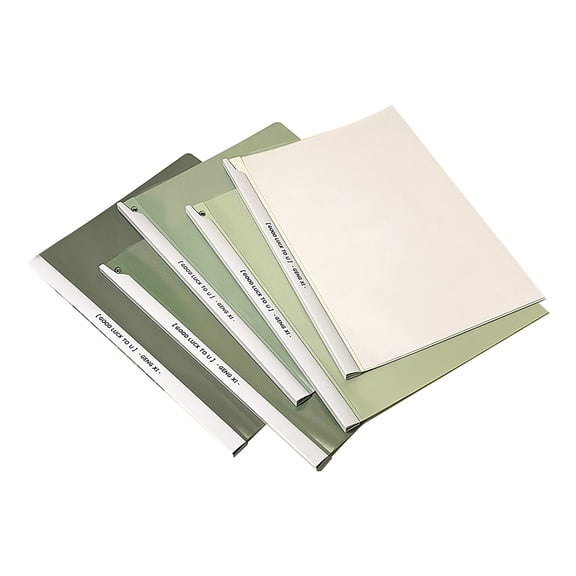 Hecnuo,5 Pack A4 Swivel Sliding Bar Report Covers,Plastic Presentation Folder with Front Cover,for 5Pack A4 Plastic Presentation Folder with Sliding Bar