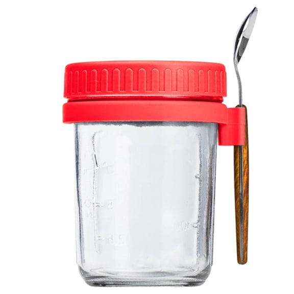 Hecnuo,Airtight Oatmeal Jars with Spoon,Measured Overnight Oats Container,For Crafting Heart Shaped Chocolates Or Truffles For Romantic Events