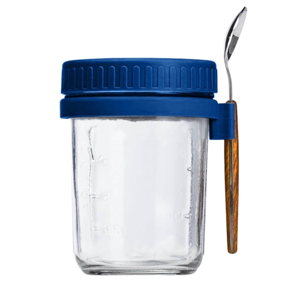 Hecnuo,Airtight Oatmeal Jars with Spoon,Measured Overnight Oats Container,For Drinking Warm Liquor Or Sake During Cold Weather Or Ceremonies