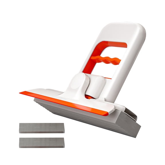 Hecnuo,Foldable Desktop Sponge Mop 2026,360 Rotatable Squeegee with 4 Replaceable Heads,For Cleaning Floors Or Desktops Using A 2026 Foldable Sponge Mop With 360° Rotatable Squeegee And 4 Heads.