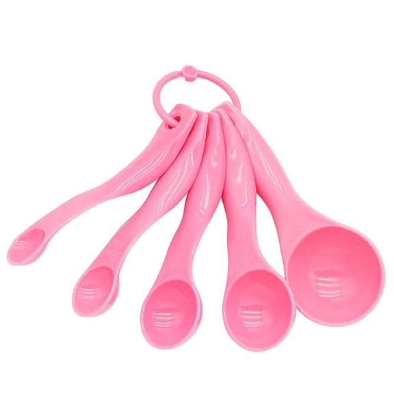 Hecnuo,Plastic Measuring Teaspoons Set Of 5,Kitchen Tool Teaspoons for Dry and Liquid,for Measuring Dry and Liquid Ingredients In Small Quantities