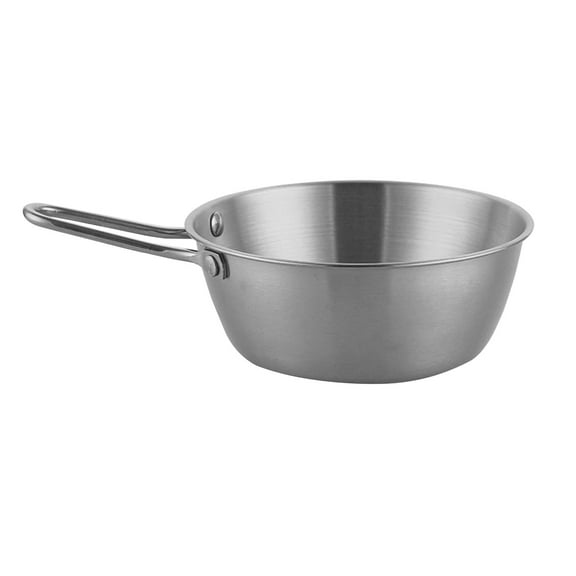 Hecnuo,Stainless Steel Korean Traditional Bowl,for Kimchi Instant Ramen Noodles Hot Pot Hiking Soup Dish,for Serving Hot Ramen Soup
