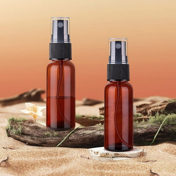 Hecteas 12Pc 2 Oz Amber Glass Spray Bottles for Essential Oils,Mini Spray Bottle,Spray Bottle for Hair,Little Refillable Liquid Containers for Watering Flowers Cleaning