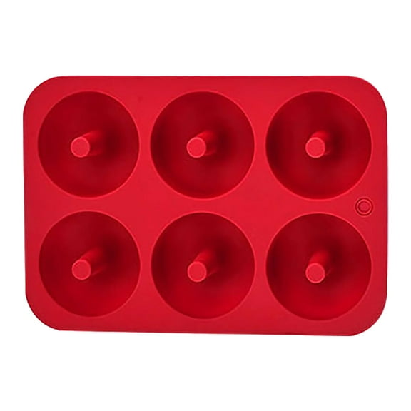 Hecteas Cake Mould - Dessert Molds - Kitchen Gadgets Silicone Donut Baking Pan Non Stick Dishwasher Decoration Tools(1X Dessert Mold - Red)