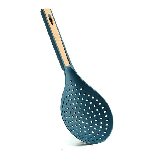 Hecteas Cooking Utensils - - Plastic Kitchen Strainer Spoon Multifunctional Spoon Spoon Strainer with Handle Kitchen Cooking Utensils(1 X Drainage Spoon - Blue)