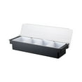 thumbnail image 1 of Hecteas Food Storage - Storage Rack - with Lid Mixtacos Bar Ice Fruit Salad Bar Condiment Dispenser Top Organizer of Restaurant(1*Four Compartment Spice Box - Black), 1 of 9