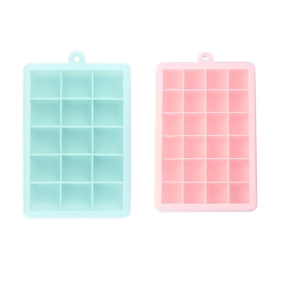 Ice Cube Mold - Kitchen Ice Grid - Ice Tray, 2Pc(2*Ice Lattice - Blue)