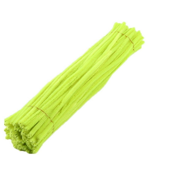 Hecteas Kitchen Cleaning Supplies,Kitchen Cleaning Appliances,100Pc Chenille Stem Solid Color Pipe Cleaners Set for Diy Arts Crafts Decoration(100Pc Plush Strip-Green)