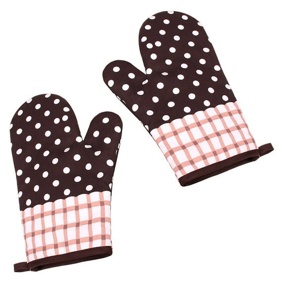 Hecteas Oven Mitts,Oven Socks,2Pcs Oven Cooking Gloves Glove for Baking Insulated for Kitchen Baking Mitten Cotton Cloth Oven Mittens Kitchen Gloves Kitchen Oven Mittens(Gloves*2Pcs-Black)