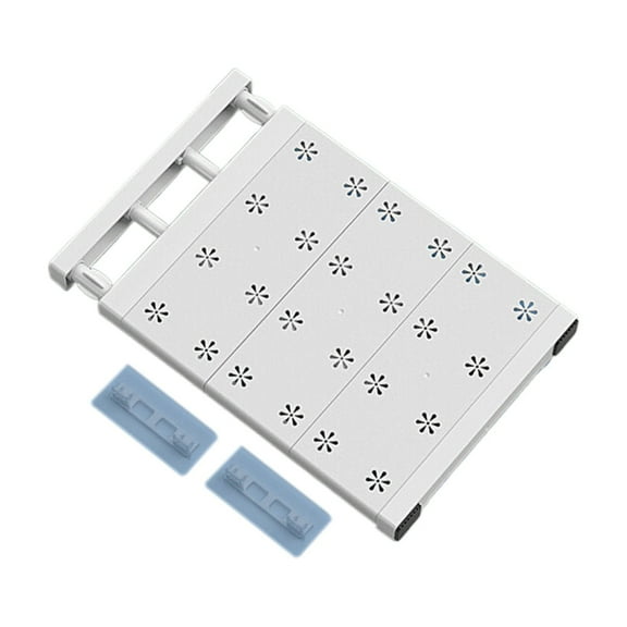 Hecteas Rack,Storage Rack,Closet Tension Shelf Expandable Metal Storage Rack Adjustable Organizer Diy Divider Separator for Cabinet Wardrobe Cupboard Kitchen Bathroom(1 Organizer Divider-White)