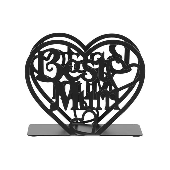 Hecteas Rack,Storage Rack,Metal Napkin Holder Decorative Tissue Holder for Dining Table Modern Napkin Organizer Stand for Mother Day Decorations Napkin Holder(One Mother'S Day Shelf-Black)