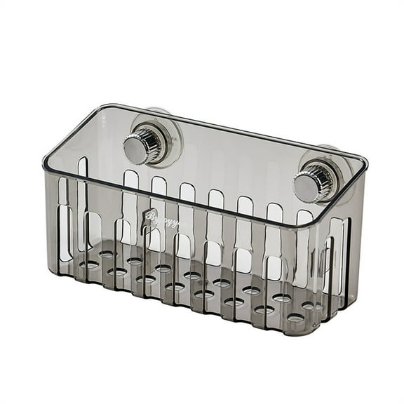 Hecteas Rack - Storage Rack - Sponge Holder for Kitchen with Strong Suction Cup 2024 New Kitchen Caddy for Dish Sponge Inside Removable Kitchen Organizer Rack(1X Suction Cup Shelf - Clear)