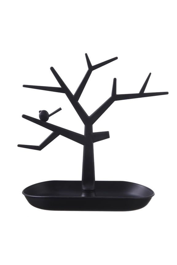 Rack - Storage Rack - Stand Jewelry Display Jewelry Tree Organizer Necklaces and Earrings Ring Tree Holder Display Jewelry Tower Tree(1X Creative Small Tree Jewelry Holder - Black)