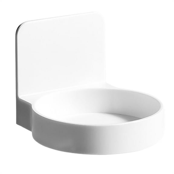 Hecteas Rack - Storage Rack - Wall Mounted Cup Holder Versatile Saving Cup Organizer for Home Bathroom(1X Round Bottle Holder - White)