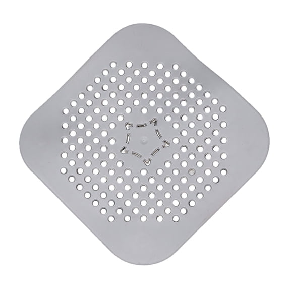 Hecteas Strainers,Filter Screen,Square Drain Cover for Shower Drain Hair Catcher Flat Silicone Plug Filter Shower Drain Flat Strainer Stopper(1*Silicone Multi-Purpose Mat-Gray)
