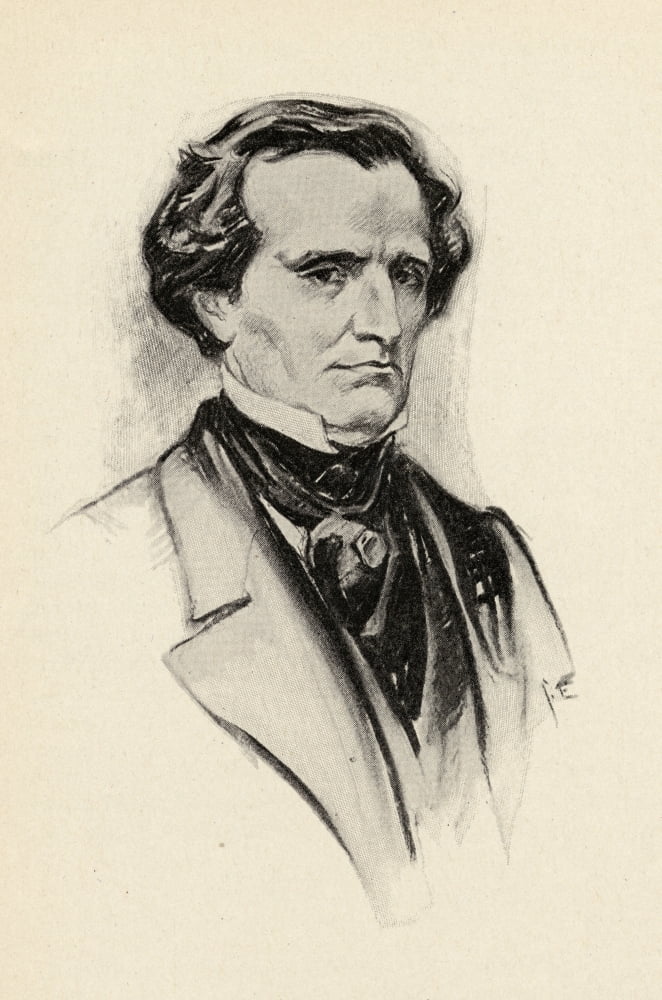 Hector Berlioz 1803-1869 French Romantic Composer Portrait By Chase Emerson American Artist 1874-1922 Canvas Art - Ken Welsh Design Pics (24 x 36)