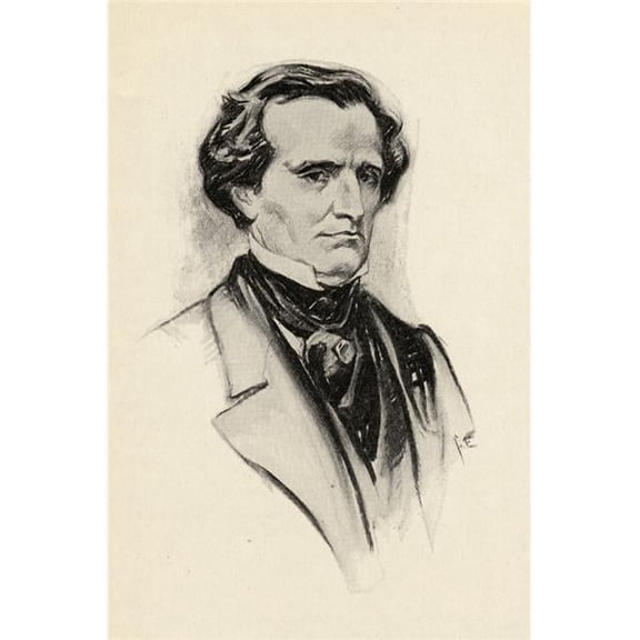 Hector Berlioz 1803-1869 French Romantic Composer Portrait by Chase Emerson American Artist 1874-1922 Print - 12 x 18