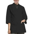 thumbnail image 1 of Panda Uniform by HeedFit Women's 32" 3/4 Sleeve Lab Coat with Multi-Colored Plus Size 7XL Black, 1 of 6