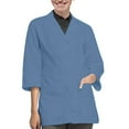 thumbnail image 1 of Panda Uniform by HeedFit Women's 32" 3/4 Sleeve Lab Coat with Multi-Colored Plus Size 12XL Ceil Blue, 1 of 6