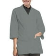 thumbnail image 1 of Panda Uniform by HeedFit Women's 32" 3/4 Sleeve Lab Coat with Multi-Colored Plus Size XL Grey, 1 of 6