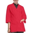 thumbnail image 1 of Panda Uniform by HeedFit Women's 32" 3/4 Sleeve Lab Coat with Multi-Colored Plus Size Red 9XL, 1 of 6