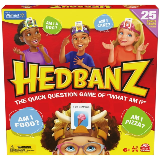 Hedbanz 2nd Edition Picture Guessing Board Game with 25 Bonus Cards