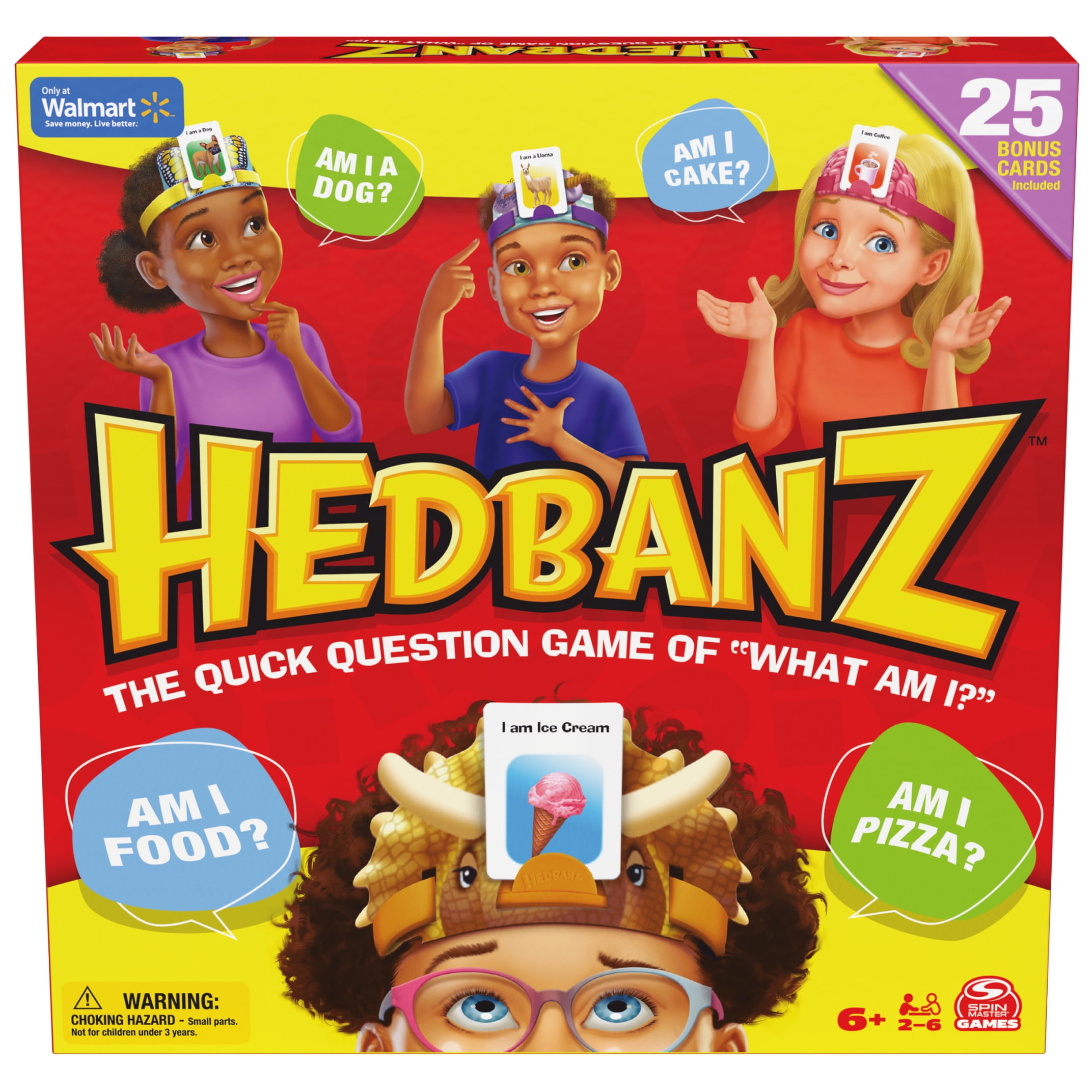 Hedbanz 2nd Edition Picture Guessing Board Game with 25 Bonus Cards Walmart Exclusive