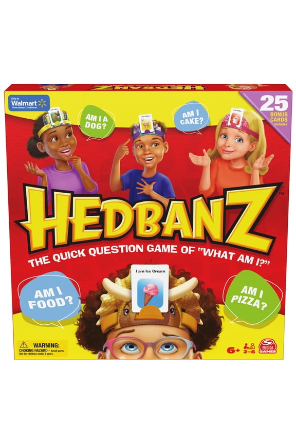 Hedbanz 2nd Edition Picture Guessing Board Game with 25 Bonus Cards Walmart Exclusive