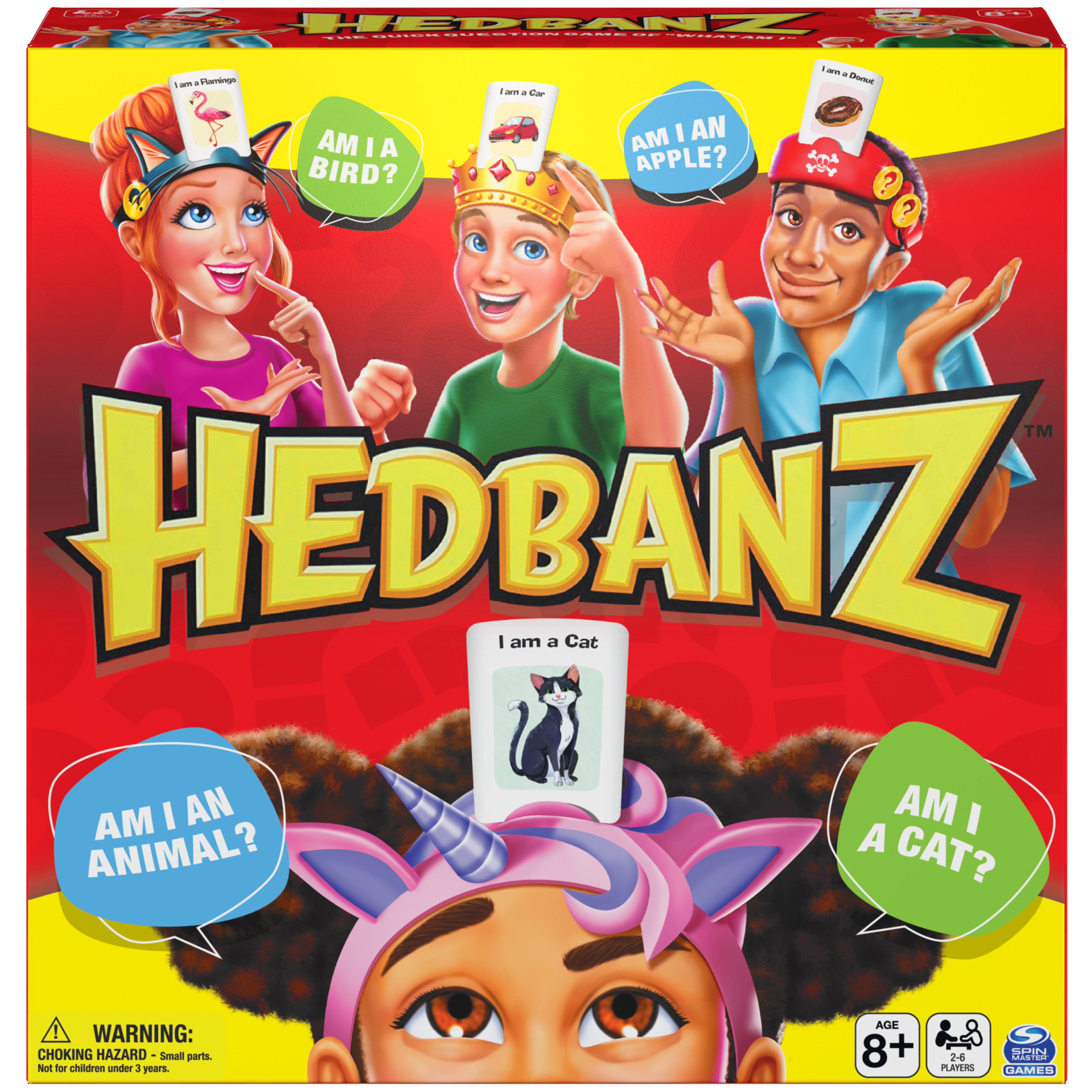 Hedbanz Picture Guessing Board Game 2020 Edition Family Games | Games for Family Game Night | Kids Games | Card Games, for Families and Kids Ages 8+ - image 1 of 9