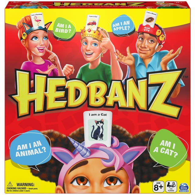 Hedbanz Picture Guessing Board Game 2020 Edition Family Games | Games for Family Game Night | Kids Games | Card Games, for Families and Kids Ages 8+