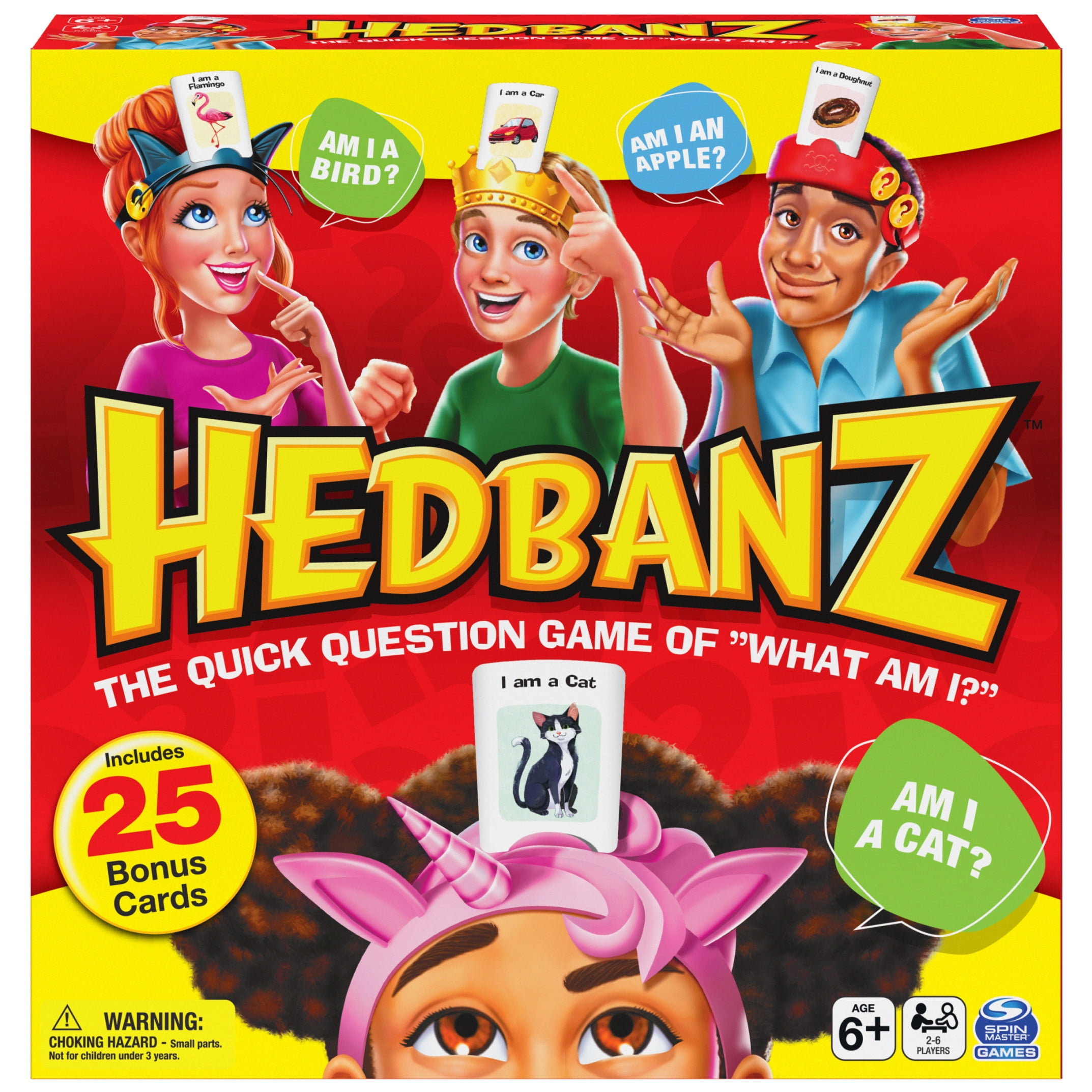 Hedbanz Picture Guessing Game with 25 Bonus Cards, for Kids Ages 6+, Walmart Exclusive