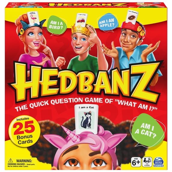 Hedbanz Picture Guessing Game with 25 Bonus Cards, for Kids Ages 6+, Walmart Exclusive